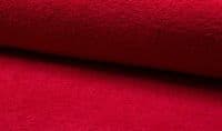 Double Sided Cotton TERRY TOWELLING Fabric Material - RED